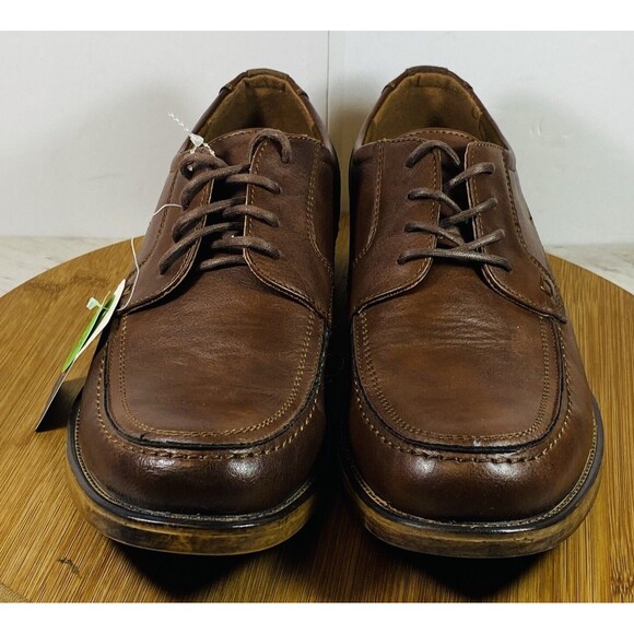 ST JOHN'S BAY BROWN MEMORY FOAM CASUAL DRESS MEN'S 9M SHOES NEW - Picture 3 of 8